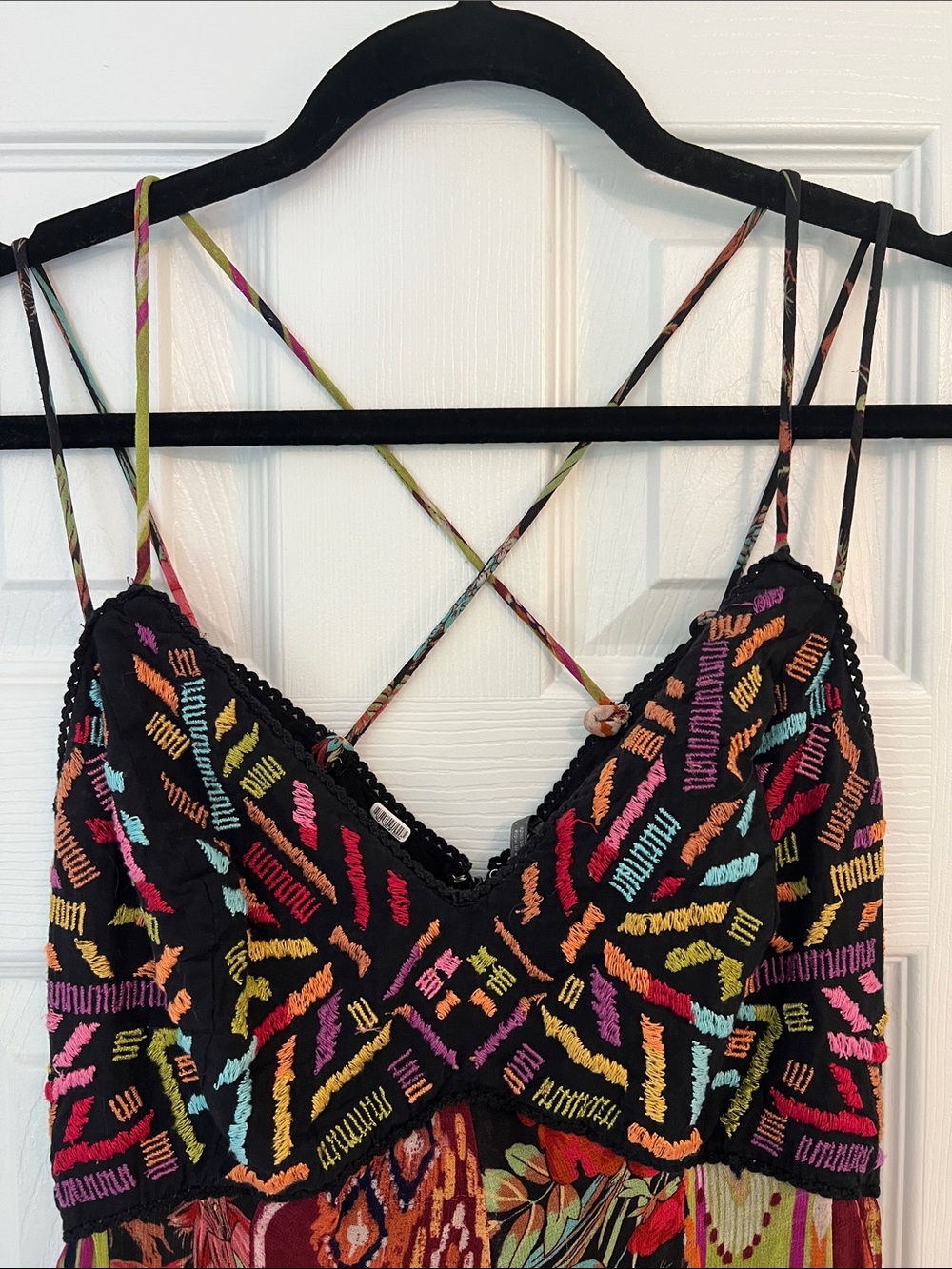 Bohemian Strappy Maxi Dress - Multicolor - Picture 9 of 16